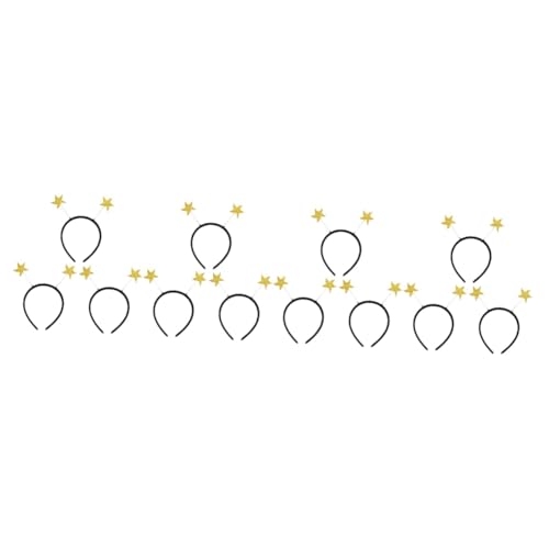 IWOWHERO 12stücke Teiliges Glitzer Haarreifen Mit Sternen Party Zubehör Für Erwachsene Goldene Haarschmuck Für Geburtstagsfeiern Und Anlässe Leicht Und Dekorativ von IWOWHERO