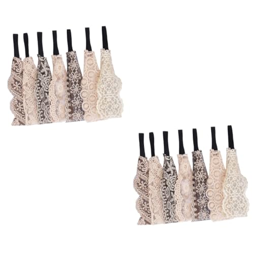 IWOWHERO 14 Stk Deko-Stirnband haarband set bandana haarband Stretch-Haarband Haarband für Hochzeiten Haarband-Set haarschmuck Kopfbedeckung aus Spitze Haarband aus Spitze für Mädchen von IWOWHERO