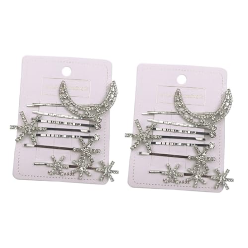 IWOWHERO 14 Stück Elegante Haarspangen in Stern- Und Mondform Für Frauen Dekorative Kristall-haarnadel Retro-haar-tool Für Damen Und Mädchen von IWOWHERO