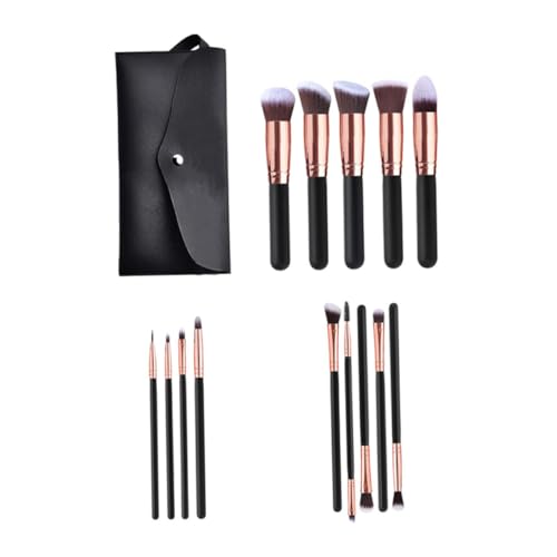 IWOWHERO 14Stücke Teiliges Make Up Pinselset für Kosmetik Professionelle Lidschatten und Gesichtsbürsten mit Goldenem Design für Hauttypen und Vielseitige Make Up Anwendungen von IWOWHERO