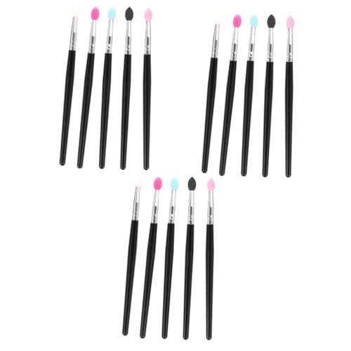 IWOWHERO 3er-set Make-up-pinsel-set Lidschatten Lippenstift Silikonpinsel Für Frauen Kompakt Reisefreundlich 5 Stück X 3 von IWOWHERO