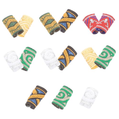 IWOWHERO 15 Stück Teiliges Bunte Stoff Haarklemmen Dreadlocks Ringe Filigrane Haarschmuck Manschetten für Zöpfe und Haarverlängerungen Strapazierfähige Haaraccessoires für Damen und von IWOWHERO