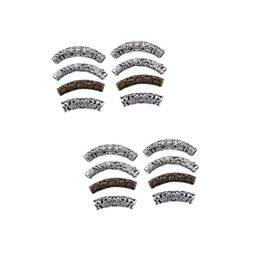 IWOWHERO 16stücke Vintage Haarschmuck Dreadlocks Haarröhren Und Perlen Für Kreative Frisuren Stilvolle Accessoires Für Frauen Und Männer Für Festivals Und Partys von IWOWHERO