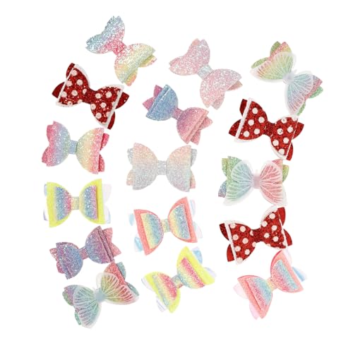 IWOWHERO 16stücke Teiliges Glitzer-haarspangen Mit Farbverlauf Junge Mädchen-haaraccessoires Dekorative Haarklammern Für Mädchen Für Partys Und Alltag Langlebig Und Farbenfroh von IWOWHERO