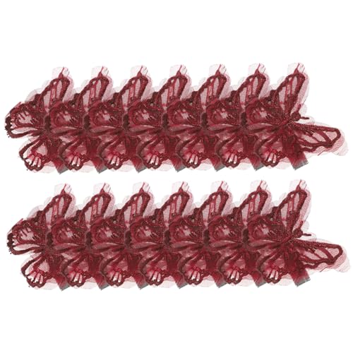 IWOWHERO 16 Stücke Schmetterling Haar Clips Stoff Haarnadeln Für Mädchen Elegante Stickerei Haar Zubehör von IWOWHERO