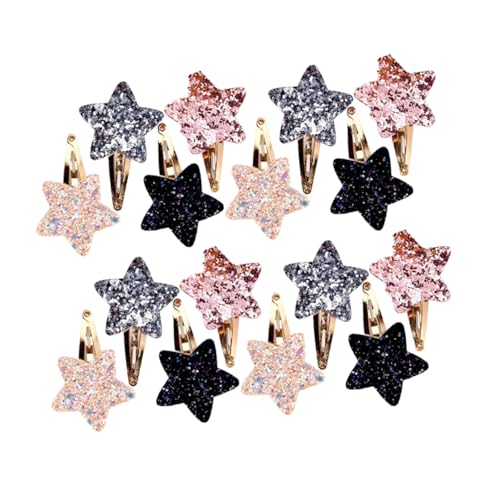 IWOWHERO 16stücke Stern Haarspangen Metall Druckknopf Stern Clips Haar Zubehör Für Frauen Mädchen Dekorative Haarspangen von IWOWHERO