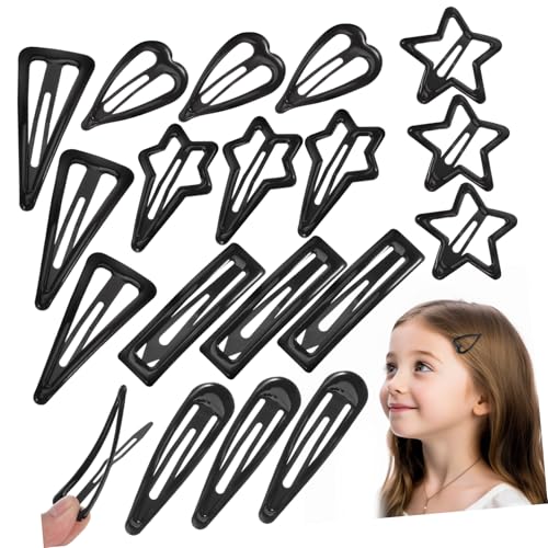 IWOWHERO 18 Teiliges Metall Haarclip mit Süßen Formen Robuste Snap Verschluss Haarklammern für Haartypen Stylische Mädchen und Damen Haaraccessoires in Vielseitig für Verschiedene von IWOWHERO