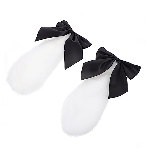 IWOWHERO Hasenohren Haarnadel Mit Schleife Und Bowknot Für Mädchen Geeignet Für Mottopartys Cosplay Und Feiertage Aus Hochwertigen Materialien von IWOWHERO