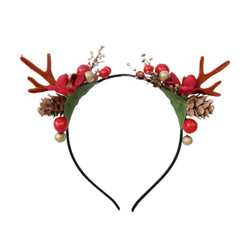 IWOWHERO 1Stk Haarspange im Mori-Stil Weihnachtskopfschmuck Stirnbänder für Kinder haarschmuck Haarspangen Haarband im japanischen Stil Elch Haarreifen Koreanisch Haarnadel Stirnband rot von IWOWHERO