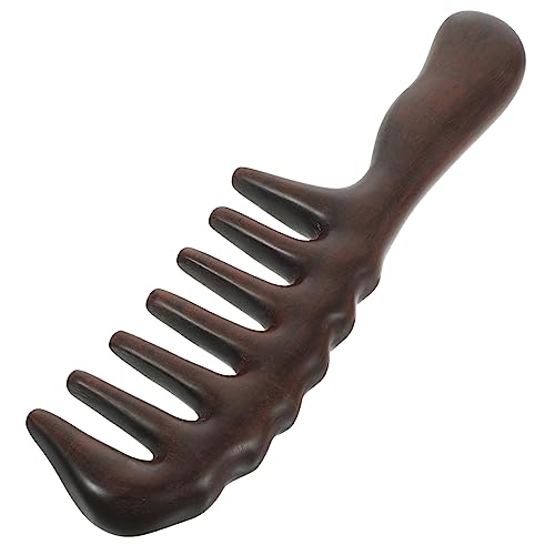 IWOWHERO 1Stk Großer Zahnmassagekamm Kopfhautmassagegerät Haarwuchs Sandelholzbürste Feiner Zahnkamm Sandalwood-Pinsel Sandale handarbeitskorb Haarpflegekamm Friseurkamm Damen Haarkamm rot von IWOWHERO