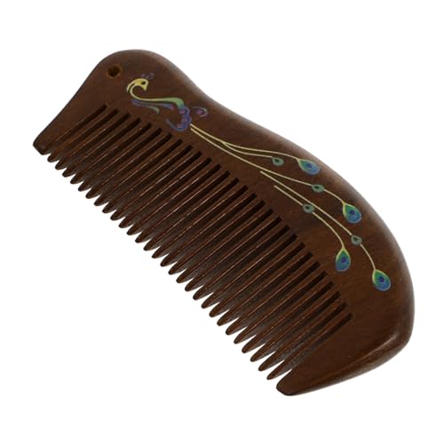 IWOWHERO Sandelholz Massagekamm Für Kopfhaut Handgefertigt Tragbarer Holzkamm Massagekamm Aus Holz Vintage Design Für Frauen Und Männer von IWOWHERO