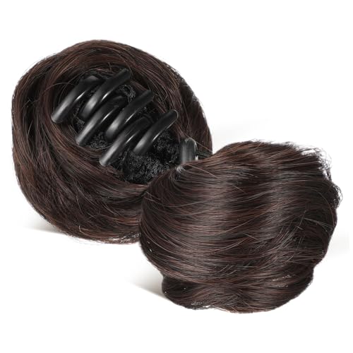 IWOWHERO 2 Haar Dutt Extensions Claw Clip Haarteil für Haartypen Leichtes Bequemes Tragen Modisches Design Einfache Anwendung Bun Haar Donut Zubehör für Damen von IWOWHERO