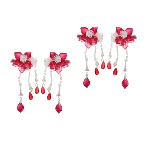 IWOWHERO 2 Paar Haarspangen Für Kinder Kopfbedeckungen Chinesische Blumen Haarquaste Haardekor IWOWHERO 2 Paar Haarspangen Für Kinder Kopfbedeckungen Chinesische Blumen Haarquaste Haardekor von IWOWHERO