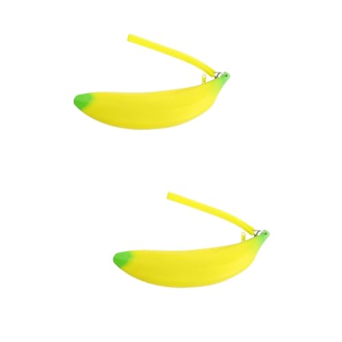 IWOWHERO 2 Stück Auberginen-bleistiftbeutel Silikon-federmäppchen Stiftaufbewahrung Für Das Schulbüro von IWOWHERO