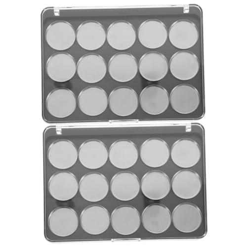 IWOWHERO 2sätze Leere Lidschatten Aufbewahrungsboxen Mit Klappdeckel Nachfüllbare Kosmetikbehälter Für Blush Lippenstift Augenbrauenpuder von IWOWHERO
