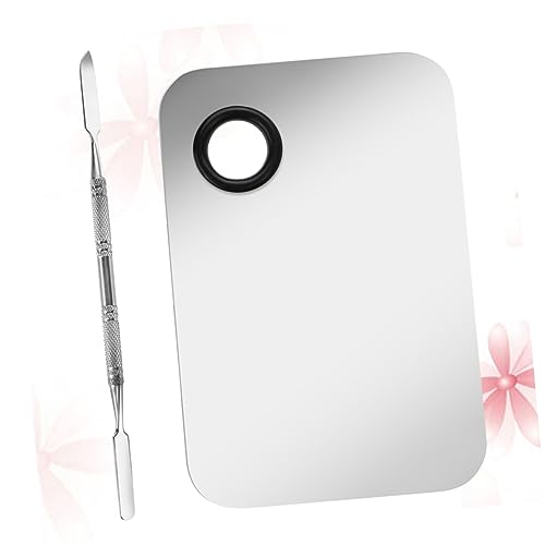 IWOWHERO 2 Sätze Board-kit Gel-nagellack Aufkleber Nagelständer Nagelstreifen Lipgloss Polierhalter-anzeigetafel Falsche Fingernägel Silberner Nagellack Lippenstift Palette Pastell Silver von IWOWHERO