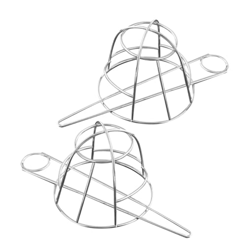 IWOWHERO 2 Sätze Dekorative Vogelkäfig dutt halter aus Silbernem Metall Runde Haarklammern für Frauen Leichter Rutschfester Ponytail clip für Vielseitiges Styling bei Alltag und Festen von IWOWHERO