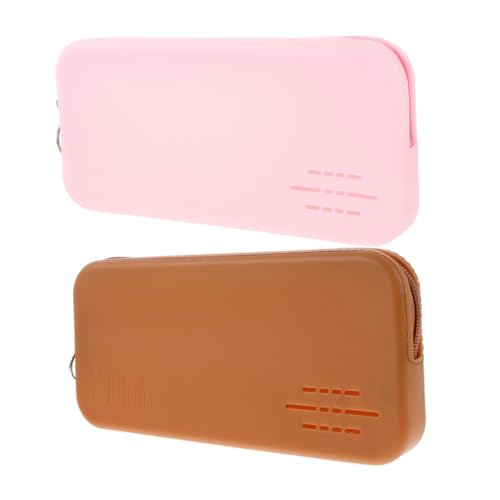 IWOWHERO 2 Stck Silikon Make Up Pinsel Tasche Teiliges Tragbare Kosmetiktasche mit Reißfestem Material Leicht zu Reinigen für Reisen Camping und Alltag Geeignet für Damen Aufbewahrung von von IWOWHERO
