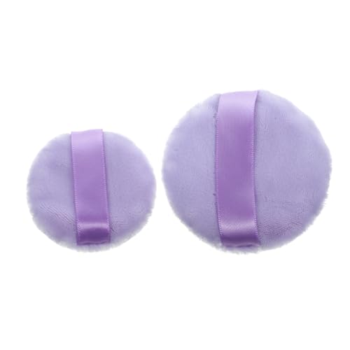 IWOWHERO 2 Stk Runde Puderquaste Make-up-puff Für Losen Puder Make-up-puderquaste Für Frauen Puderquaste Für Das Gesicht Puderquasten Fräulein Kleiner Hauch Ersetzen Baumwolle Violett von IWOWHERO