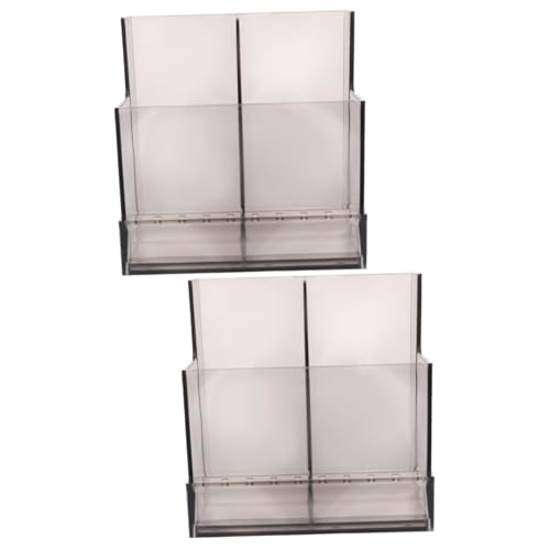 IWOWHERO 2 Stk Mühle Lagerregal steht Nageltechniker-Schreibtisch-Organizer Tabletts nagellack halter nagellackhalter Lagerregal für Schleifköpfe Ständer für Maniküre-Polierer Plastik Black von IWOWHERO