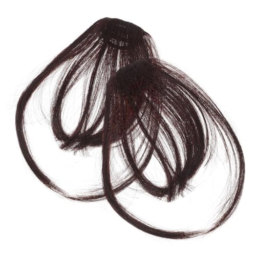 IWOWHERO 2stücke Clip Haarteil Für Frauen Unsichtbare Natürliche Und Ultra-dünne Fake Extensions Mit Schläfen Einfach Anzubringen Für Volles Volumen Und Eleganten Look von IWOWHERO