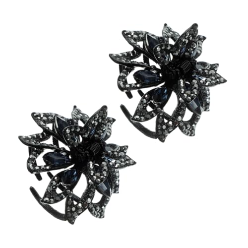 IWOWHERO 2stücke Rhinestone Haarklammern Für Damen Blumen Haarspangen Robustem Material Geeignet Für Dünnes Und Dickes Haar Für Hochzeiten Partys Und Alltag von IWOWHERO