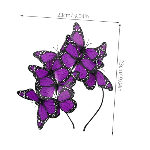 IWOWHERO 2 Stück Eleganter Schmetterling Haarreif Damen Mädchen Kopfschmuck Weich Robust Vielseitig für Party Festival Fasching Geeignet von IWOWHERO