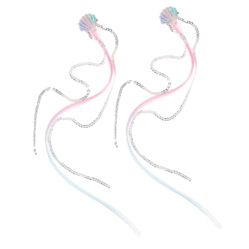 IWOWHERO 2stücke Glitzer-haarspangen Mit Muschel- Für Mädchen Niedliche Haarklammern Für Besondere Anlässe Für Geburtstagsfeiern Und Hochzeiten von IWOWHERO