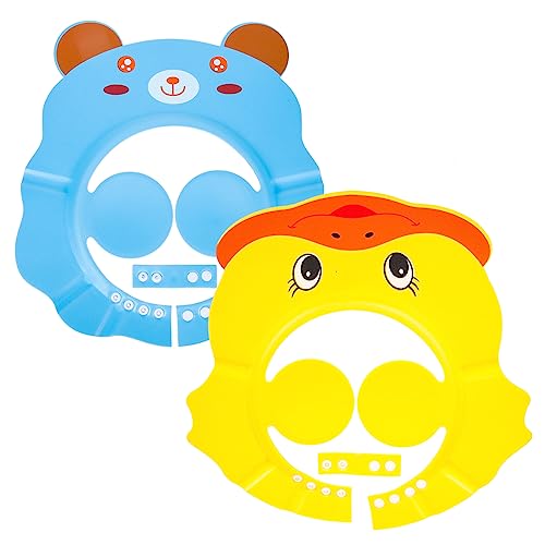 IWOWHERO 2 Stück Kinder Shampoo Kappen Duschhut Für Bademütze Für Babys Kleinkind Duschvisier Kinder Duschhaube Badevisier Neugeborenen Waschmütze Kleinkind Duschhaube von IWOWHERO