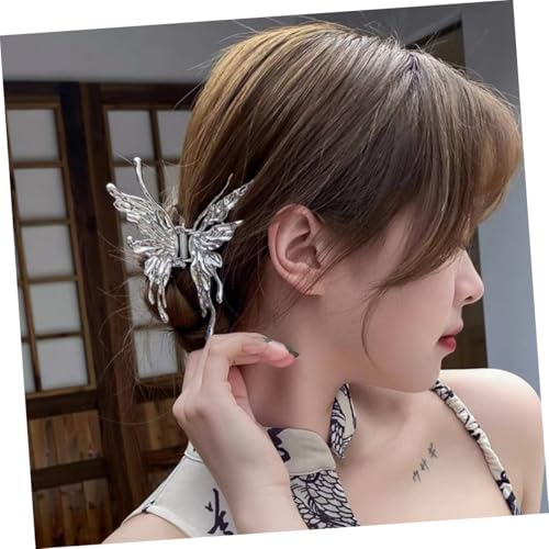 IWOWHERO 2 Stück Metall Haarspangen Schmetterling Design Kleine Haarklammern Damen Haarklammer Fester Griff Komfortabler Sitz Modisch Für Alltag Party Hochzeit und Sport von IWOWHERO