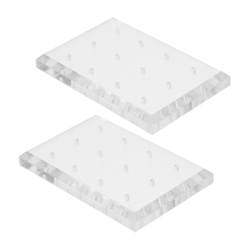 IWOWHERO 2 Stück Nagelbohrer Aufbewahrungsständer Acryl Nagelfräser Aufsatz Halter Basis Transparent Nagelpolierkopf Organizer Nagelhalter für Maniküre Salon Zubehör von IWOWHERO