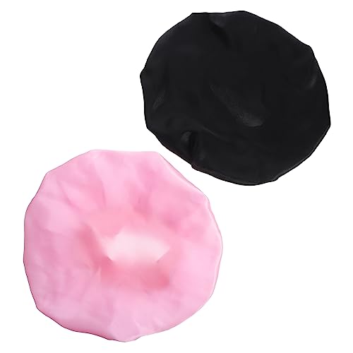 IWOWHERO 2er Set Polyester Schlafhaube Für Damen Hohe Elastizität Nachtmütze Chemotherapie Haube Pflegehaube Und Atmungsaktive Kopfhaube Für Besseren Haarschutz von IWOWHERO