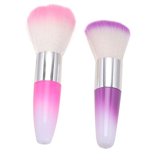 IWOWHERO 2 Stück Puderpinsel acryl nails nagelbürste nailing tool entschlackung nail polish remover Nägel Nagellackentferner Make-up-Pinsel Kosmetikbürste Nail Art Staubpinsel von IWOWHERO