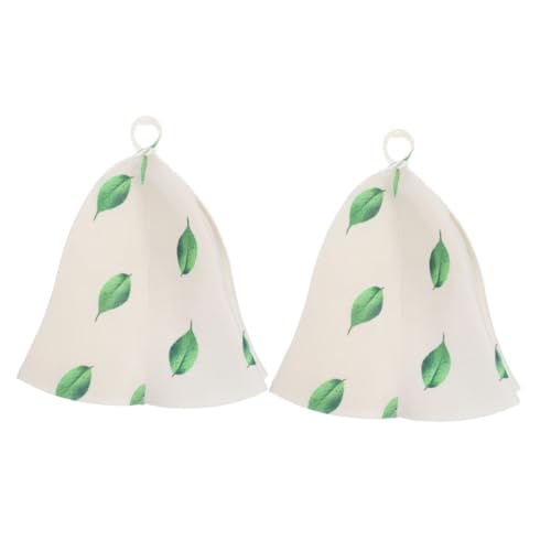 IWOWHERO 2stücke Sauna Hut Aus Wollfilz Bequemer Kopfschutz Für Damen Und Mädchen Schützt Vor Hitze Und Haarreibung Für Sauna Wellnessbad von IWOWHERO