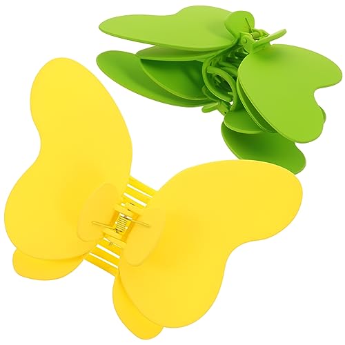 IWOWHERO 2stücke Schmetterlings Haarspangen Groß Dicke Haarklammern Für Damen Frauen Haarschmuck Zubehör Einfach Zu Tragen von IWOWHERO