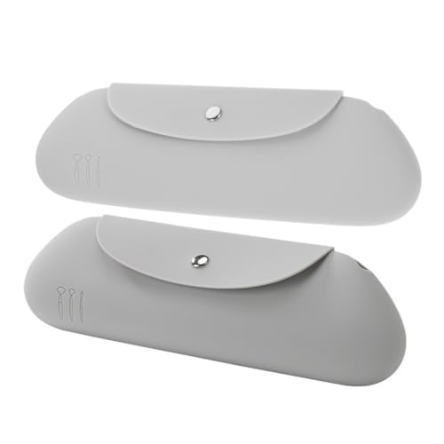 IWOWHERO 2 Stück Silikon Make Up Pinsel Halter Robuste Reise Kosmetiktasche für Pinsel Kleinigkeiten Staubschutz für und Mädchen von IWOWHERO