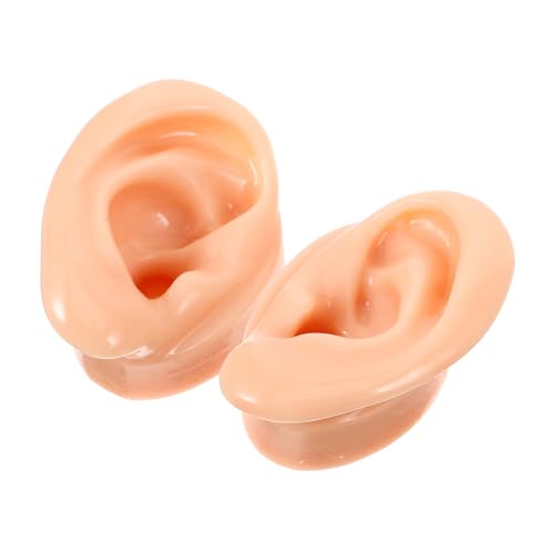 IWOWHERO 2 Stück Silikon Ohrmodelle Realistisch Künstlich Ohr Display Requisiten für Damen Ohrringe Übungszwecke Medizinische Ausbildung von IWOWHERO