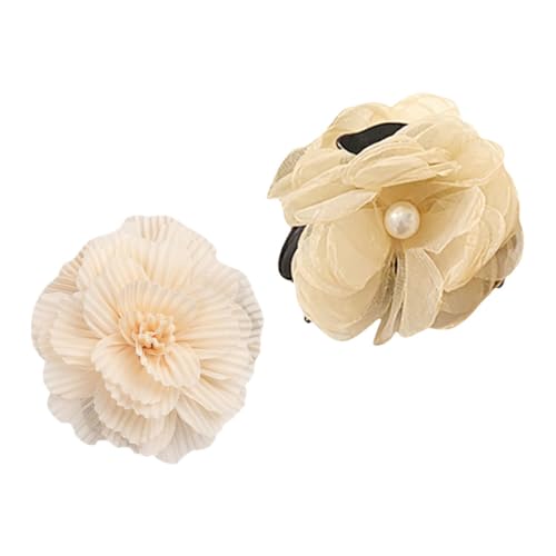 IWOWHERO 2 Stück Teiliges Floral Haarklammern Damen Haarschmuck Vintage Stil Rutschfeste Haarspangen für Dünnes und Dickes Haar Alltagsgebrauch und Styling von IWOWHERO