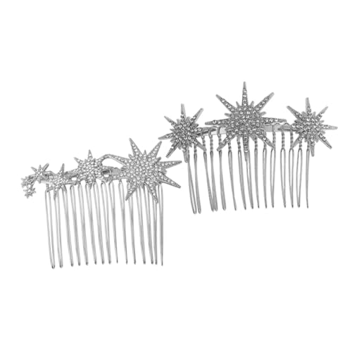 IWOWHERO 2 Stück Teiliges Haarkamm Strasssteinen Leichter Brautschmuck für Frauen Stabiler Haarkamm für Hochzeit und Festliche Anlässe Passend für Haartypen von IWOWHERO