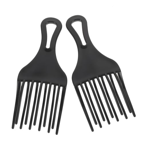 IWOWHERO 2 Stück Teiliges Kunststoff Zähne Extra Großer Abstand Glatte Zähne Langlebig für Männer und Friseure Professionelles Styling Kopfhautmassage für Dickes und Lockiges Haar Geeignet von IWOWHERO