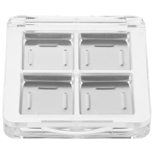 IWOWHERO 2 Stück Transparente Leere Make up Palette mit Fächern Vielseitiger DIY Lippenstift Lidschatten Organizer Kompakte Schminkbox für Reisen Platzsparende Kosmetikaufbewahrung von IWOWHERO