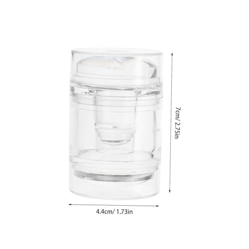 IWOWHERO 2 Stück Transparente Silikon Nagelstempel French Tip Tool Weicher Stempel mit Integriertem Muster und Platte für Präzise DIY Maniküre Langlebiges Nagelkunst Zubehör für von IWOWHERO