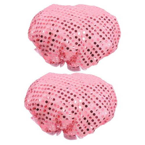 IWOWHERO 2stücke Wasserdichte Badekappe Mit Glitzer Doppellagige Peva Duschhaube Für Damen Und Herren Elastisch Und Optimaler Haarschutz Für Dusche Und Pflege von IWOWHERO
