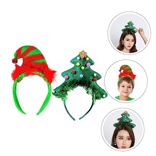 IWOWHERO 2stücke Clown-haarreif Für Weihnachten Lustige Party-haaraccessoires Kreative Headdress Für Erwachsene Aus Langlebigem Material Stil Zufällig von IWOWHERO