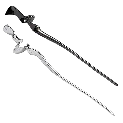 IWOWHERO 2stücke Chinesische Haarstäbe Aus Metall Dekorative Haargabeln Für Frauen Und Mädchen Retro-haaraccessoires Für Hochzeiten Partys Und Alltagsstyling Zufällige Farbe von IWOWHERO