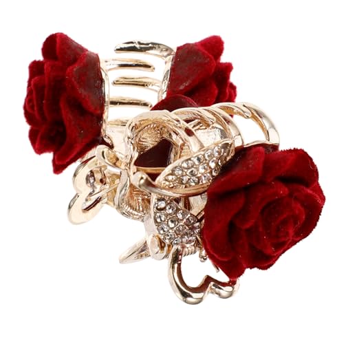 IWOWHERO 2 Stücke Kleiner Blumen Haarklammern für Vintage Haar Zubehör Kleine Haarkrallen für Mädchen Dekorative Clips für Dickes Haar Robust und von IWOWHERO