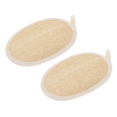 IWOWHERO 2stücke Natürliche Luffa Körperpeeling Tücher Bad Handtücher Peeling Badezimmerprodukt Körperreinigungszubehör Bade Körperreinigungswerkzeug von IWOWHERO