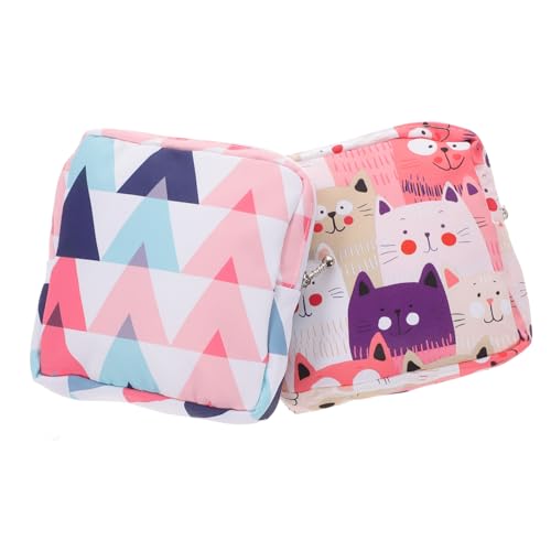 IWOWHERO 2 Stücke Tampon Aufbewahrungstasche für Damen Tragbare Hygienebeutel aus Polyester Kleiner Menstruationspad Lagerungstasche Leicht und Praktisch für Handtasche von IWOWHERO