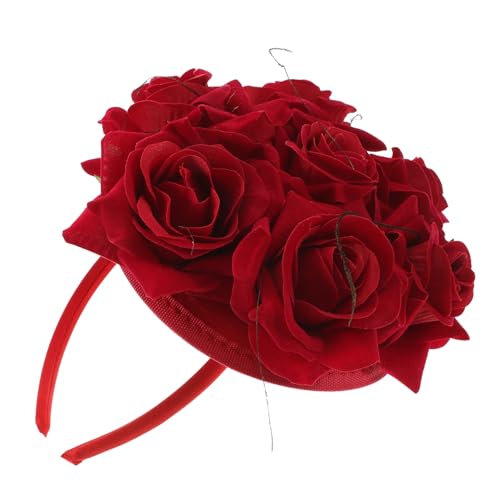 IWOWHERO 2-in-1-haarspange Mit Rosen-stirnband Stilvolles Haar-accessoire Für Frauen Und Mädchen Festlich Und Dekorativ Für Partys von IWOWHERO
