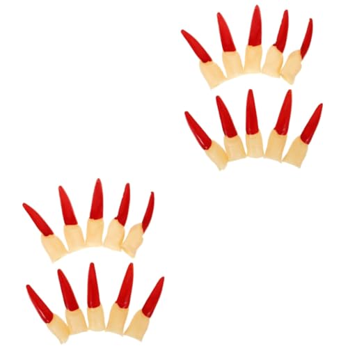 IWOWHERO 20stücke Halloween Finger Requisiten Wiederverwendbare Dekorative Fake Fingers Für Kostüme Und Partys Unheimliche Accessoires Für Hexen Und Zombie-verkleidungen von IWOWHERO
